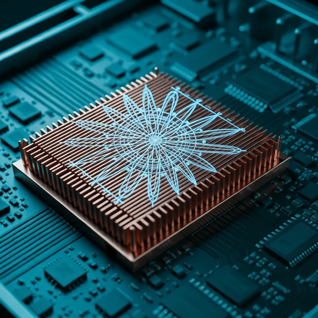 Neural processing unit with technical blueprint overlays
